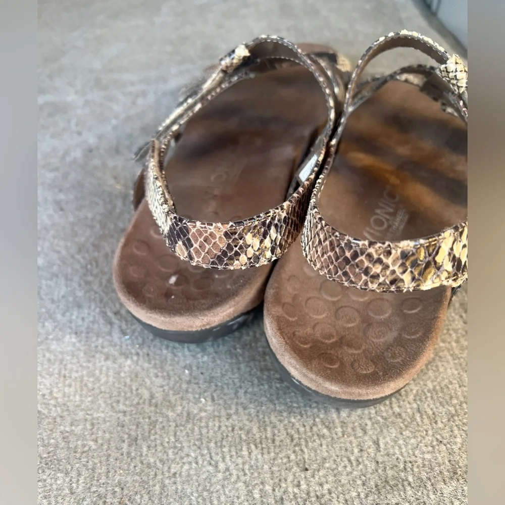 Vionic Snakeskin amber Multi-Strap Sandals - Picture 9 of 9
